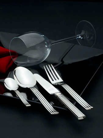 Amefa sztućce Regency zestaw 30 elementów dla 6 osob retro 24 obiadowe 6 widelczyki do ciasta stal 18/10