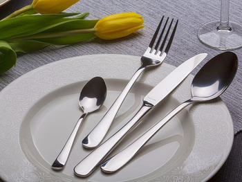 AMEFA AUSTIN 400 sztućce nierdzewne zestaw dla 100 osób komplet obiadowe bez wzoru do gastronomii, restauracji HORECA