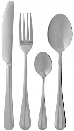 Ambition sztućce Enna zestaw 24 elementy obiadowe komplet dla 6 osób nierdzewne