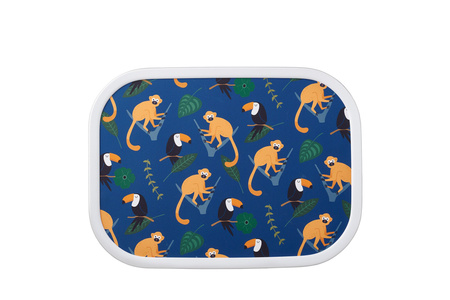 MEPAL zestaw 3 lunchbox śniadaniówka kanapki owoce dla dziecka pojemnik bento fruit box butelka bidon z ustnikiem Jungle Małpki 
