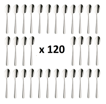 AMEFA sztućce Astoria zestaw 120 łyżeczki do herbaty ciasta  komplet dla 120 osób bez niklu do gastronomii baru kawiarni restauracji