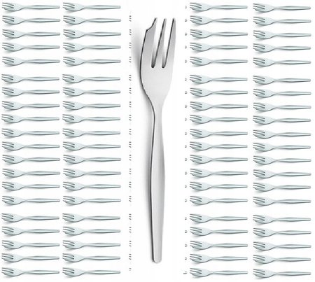 Sztućce AMEFA SCANDINAVE zestaw 60 widelczyki do ciasta tortu deserów dla 60 OSÓB tanie gastronomiczne do restauracji kawiarni 18/0