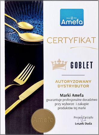 Sztućce Amefa Martin komplet 48 sztuk dla 12 osób proste nowoczesne sztućce obiadowe bez wzoru stal 18/10 pudełko