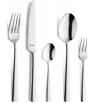 AMEFA sztućce Bliss zestaw 600 komplet dla 120 OSÓB z widelczykami nierdzewne bez wzoru do gastronomii restauracji baru stal 18/0