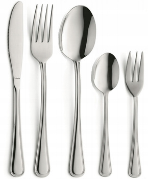 AMEFA BOLOGNA 600 tanie sztućce nierdzewne zestaw dla 120 OSÓB obiadowe z WIDELCZYKAMI do ciasta komplet do gastronomii  restauracji baru