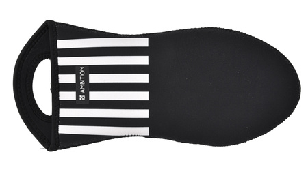 AMBITION RĘKAWICA ŁAPKA NEOPRENOWA KUCHENNA GRUBA OCHRONNA DO PIEKARNIKA PIECA GRILLA RIBS CZARNO BIAŁA