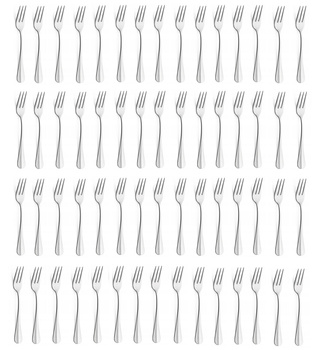 AMEFA BAGUETTE 60 sztućce nierdzewne widelczyki do ciasta tortu zestaw  dla 60 OSÓB eleganckie do gastronomii restauracji  kawiarni