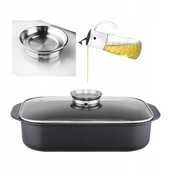 Ambition brytfanna gęsiarka Grand z powłoką nieprzywierającą z aromatyzerem do piekarnika indukcyjna na indukcję gaz 6,5 l.