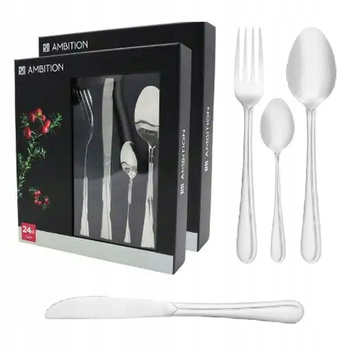Sztućce Ambition Capri 48 elementów zestaw dla 12 osób nierdzewne komplet obiadowe klasyczne z wzorem