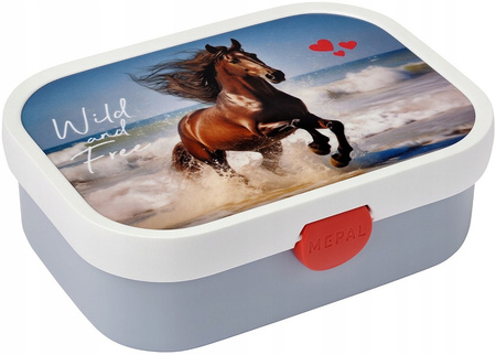 MEPAL Campus lunchbox, śniadaniówka z koniem DZIKI KOŃ pojemnik na kanapki owoce warzywa dla dzieci 750 ml bez BPA Wild Horse
