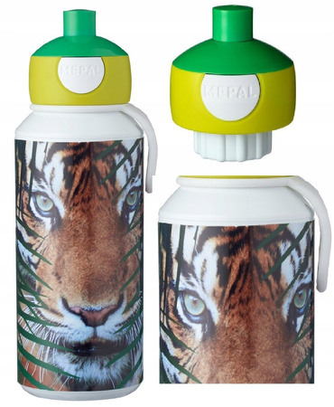 Mepal Campus bidon z ustnikiem dla dzieci na wodę napoje sok butelka TYGRYS Animal Planet 400 ml bez BPA