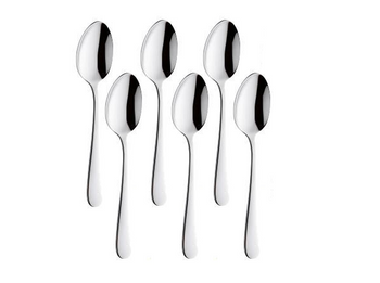 Amefa sztućce Austin 1410 zestaw 6 łyżeczki do herbaty nierdzewne komplet na 6 osób bez wzoru stal 18/0 bez niklu