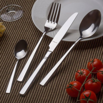 AMEFA PALMON 4 sztućce nierdzewne zestaw 1 OSOBĘ nowoczesne eleganckie do restauracji stal 18/10 bez wzoru