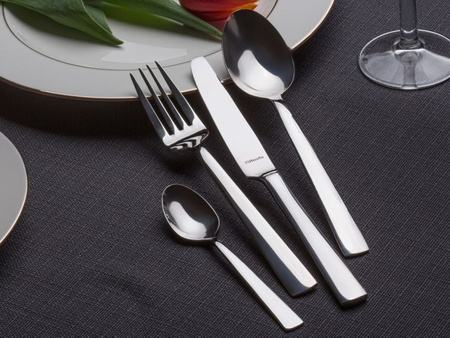 AMEFA MODERNO 4 sztućce nierdzewne zestaw na 1 OSOBĘ nowoczesne bez wzoru do domu restauracji gastronomii stal 18/10