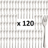 AMEFA sztućce Austin zestaw 120 widelczyki do ciasta tortu deserów komplet dla 120 OSÓB bez wzoru gastronomiczne do restauracji kawiarni stal 18/0 