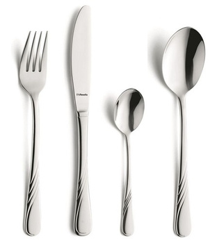 AMEFA HELMA 480 sztućce nierdzewne na 120 OSÓB klasyczne z wzorem fali gastronomiczne restauracji stal 18/10