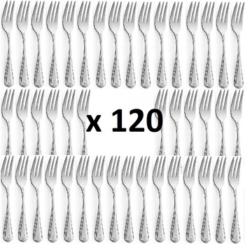 AMEFA sztućce Duke zestaw 120 widelczyki do ciasta tortu deserów dla komplet 120 OSÓB do gastronomii restauracji kawiarni  retro stal 18/10