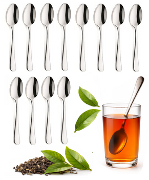 Amefa sztućce Austin zestaw 12 łyżeczki do herbaty komplet na 12 osób nierdzewne gładkie bez wzoru stal bez niklu 18/0