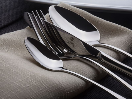 Sztućce Gerpol Mona 68 sztuk dla 12 osób nierdzewne eleganckie zestaw w walizce neseserze komplet ze stali 18/10