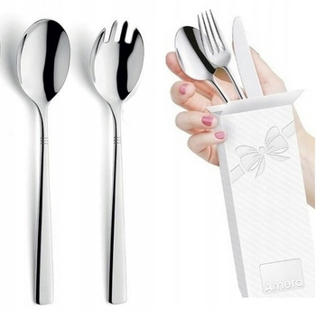 Sztućce Amefa Dakota 2 sztućce sałatkowe do sałatek warzyw surówek zestaw serwingowy widelec łyżka  bez niklu