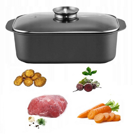 Ambition brytfanna Magnat 7,5 l z powłoką nieprzywierającą na indukcję gaz do piekarnika z aromatyzerem 40 cm