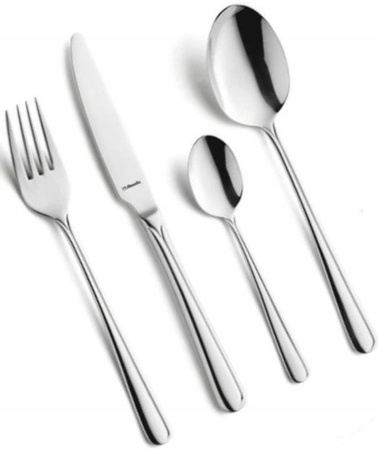 Sztućce Amefa Astoria 250 sztuk nierdzewne zestaw dla 50 OSÓB z widelczykami gastronomiczne do restauracji baru komplet z wzorem ze stali 18/0