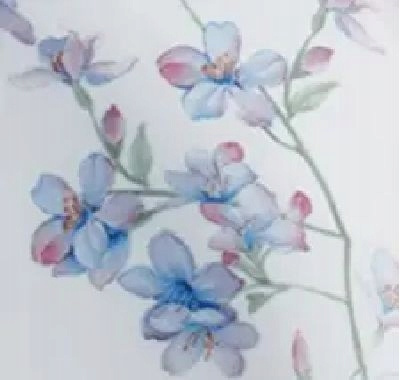 Ambition serwis obiadowy Linum okrągłe talerze w niebieskie kwiaty kwiatowy florystyczny wzór zestaw na 6 osób 18 elementów