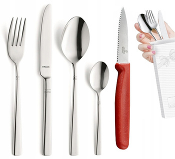 Sztućce Amefa Palmon zestaw 24 sztuki nowoczesne eleganckie komplet dla 6 osób  nierdzewne stal 18/10