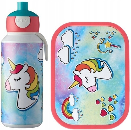 MEPAL ŚNIADANIÓWKA LUNCHBOX BIDON KOMPLET DZIECI KUCYK JEDNOROŻEC UNICORN