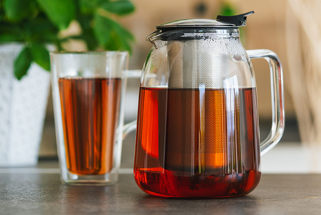 Vialli Design Vita dzbanek 0,8 l zaparzacz szklany do herbaty ziół z metalowym sitkiem 800 ml