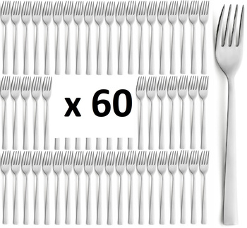 Sztućce AMEFA PADOVA  zestaw 60 tanie WIDELCE obiadowe gastronomiczne dla 60 OSÓB do baru restauracji  bez niklu 18/0