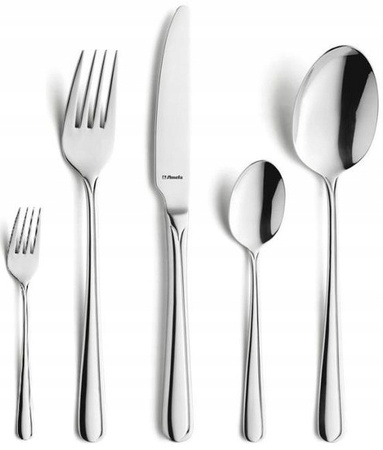 Amefa sztućce Astoria 300 sztuk nierdzewne zestaw dla 60 OSÓB z widelczykami do gastronomii restauracji baru komplet z wzorem bez niklu ze stali 18/0