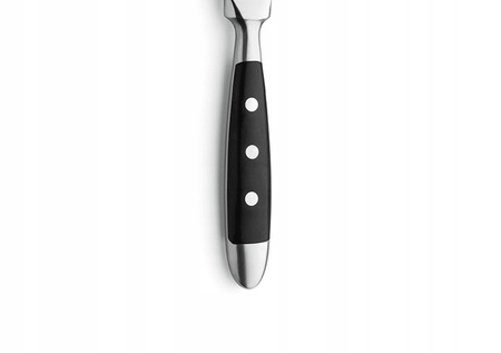 Amefa sztućce Country vintage zestaw 6 widelczyki do ciasta tortu deserów czarne z nitami stal  18/0 w wiejskim stylu 