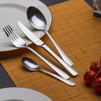 Amefa sztućce Astoria zestaw 4 obiadowe komplet na 1 OSOBĘ nierdzewne gastronomiczne z wzorem klasyczne bez niklu 18/0
