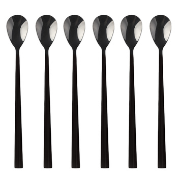 Zestaw 6 łyżeczek coctailowych Piano black w pudełku 29613
