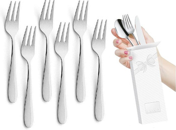 Amefa 6 x sztućce Oxford 1860 widelczyk do ciasta