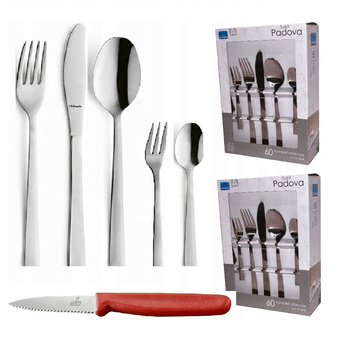 AMEFA 120 SZTUĆCE NIERDZEWNE BEZ NIKLU OBIADOWE ZESTAW PADOVA NA 24 OSOBY