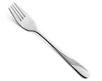 Sztućce Amefa Felicia 1 widelec stołowy obiadowy nierdzewny klasyczny z wzorem fali do gastronomii baru bez niklu 18/0