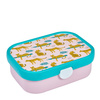MEPAL zestaw 3 lunchbox śniadaniówka dla dziecka pojemnik bento na kanapki owoce bidon butelka zwierzęta Leopard Lampart   