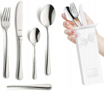 Sztućce Amefa Barcelona 24 komplet obiadowe dla 6 osób klasyczne nierdzewne połysk bez niklu stal 18/0