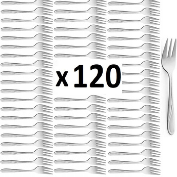 AMEFA sztućce Whisper zestaw 120 widelczyki do ciasta tortu komplet na 120 OSÓB tanie gastronomiczne baru restauracji z wzorem fala