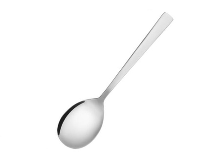 Ambition sztućce Prato komplet do sałaty sałatek ziemniaków łyżka widelec proste nowoczesne gładkie bez wzoru 24 cm w pudełku