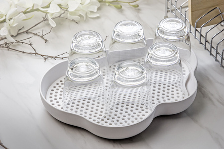 Ociekacz na szklanki Cloud biały 10287-WH