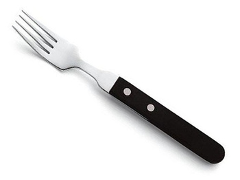 AMEFA sztućce model 7000 widelec do pizzy steków schabowego 1 sztuka nierdzewny czarna rączka