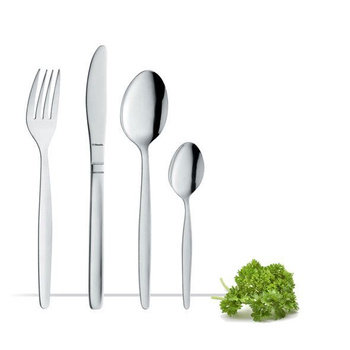 AMEFA SCANDINAVE tanie sztućce zestaw 4 szt.  DESEROWE nierdzewne ekonomiczne komplet na 1 OSOBĘ obiadowe bez niklu 18/0