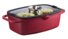 Ambition brytfanna Noel 6 l czerwona z pokrywą z aromatyzerem na gaz indukcję do piekarnika 32 cm