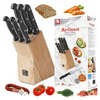 AMEFA RICHARDSON SHEFFIELD  zestaw 6 noże kuchenne ARTISAN w bloku drewnianym 