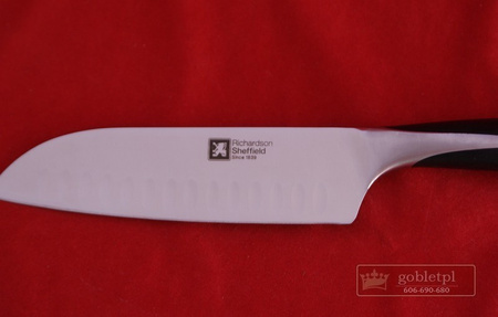 Amefa Richardson Shieffield nóż kuty  KYU SANTOKU szefa kuchni japoński styl 17,5 cm