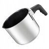 Ambition garnek stalowy do mleka z powłoką nieprzywierającą nierdzewny z miarką do kakao budyniu sosu na indukcję gaz 14 cm 1,8 l