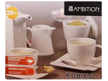 61155 Ambition porcelana Kubiko 29 serwis kawowy